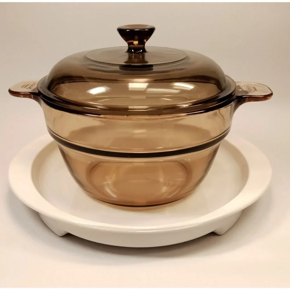 Corning Ware 4784 Microwave Pyroceram Oval Open Roaster Baking Platter Tray